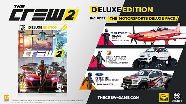 Contents of The Crew 2 editions